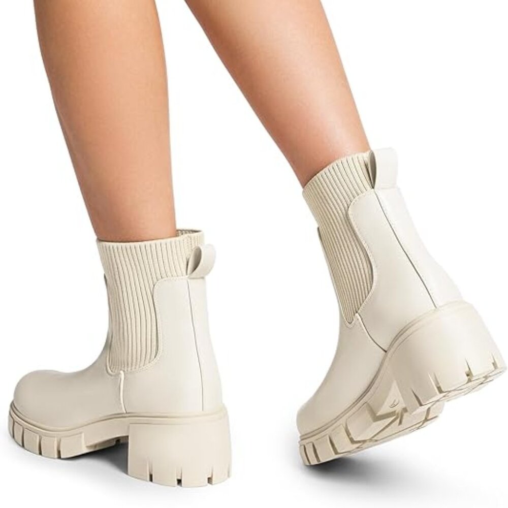 Women's Elastic Chelsea Ankle Boots
